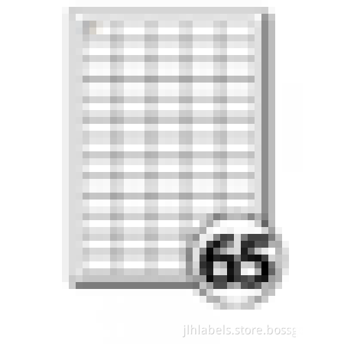 A4 laser label,,65 LABELS each sheet ,L7651--38.1x21.2mm